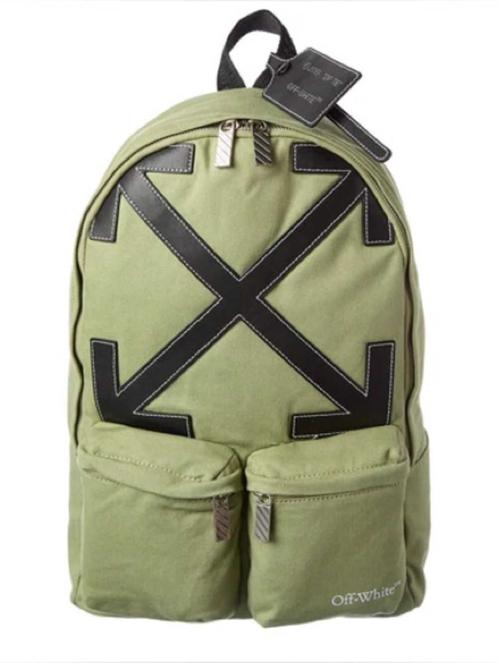 Off-White Green Dome Double Pocket Backpack